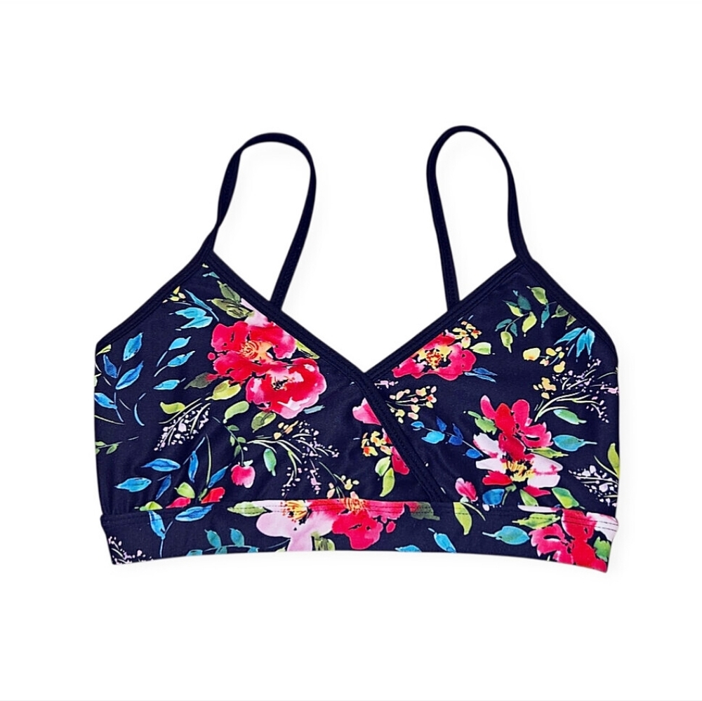 Oh La La Dancewear Floral Wrap Dance Top Bra Convention Wear Size AXS